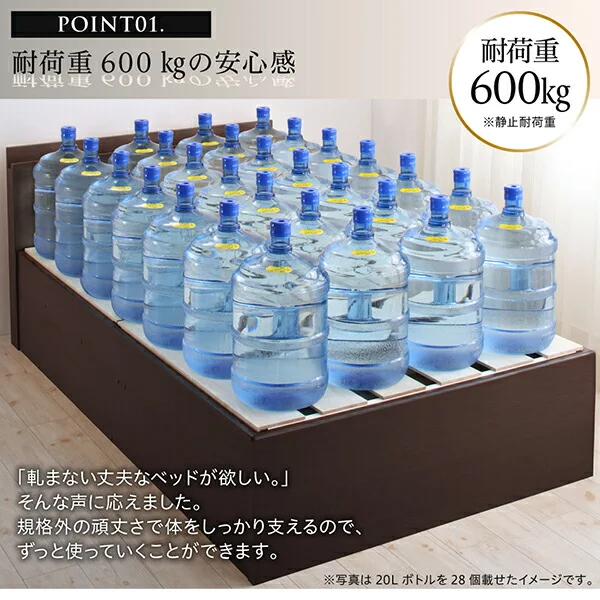 お客様組立 国産 多機能頑丈すのこチェストベッド Salberg サルベルグ ベッドフレームのみ セミシングル