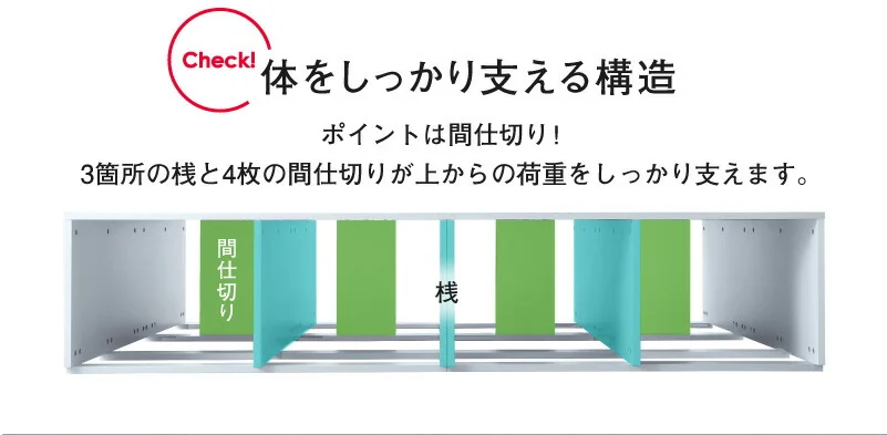 ベッド チェストベッド 大容量収納ベッド／センペール2 ベッドフレームのみ ハイタイプ 引き出しなし シングル