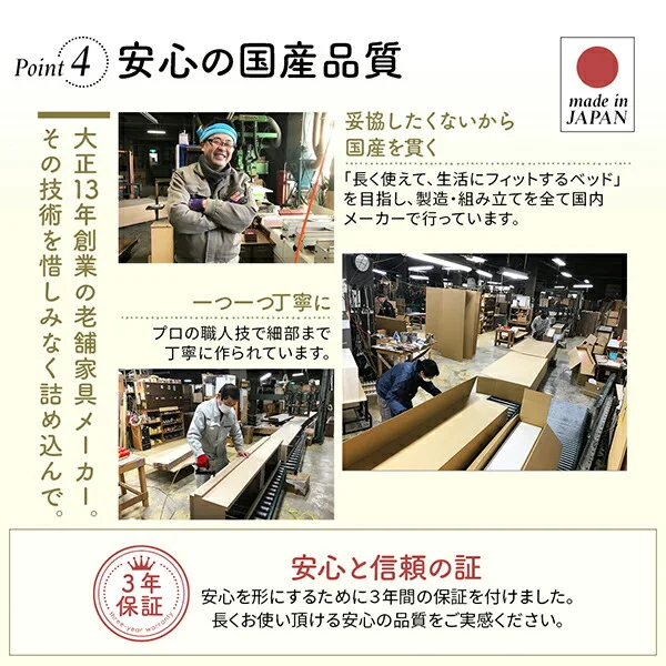 お客様組立 日本製 大容量コンパクトすのこチェスト収納ベッド Shocoto ショコット ベッドフレームのみ ヘッドレス セミシングル