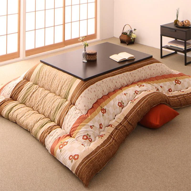 和レトロこたつ布団 春万知 はるまち 掛布団&敷布団2点セット 正方形(80×80cm)天板対応