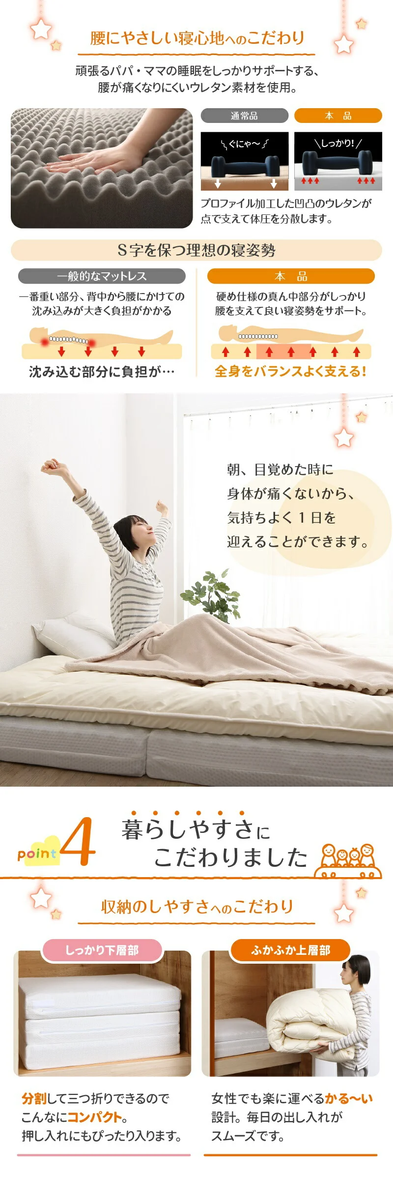 厚さが選べる 高通気・抗菌防臭 ファミリーマットレス敷き布団 ワイドK200  厚さ6cm