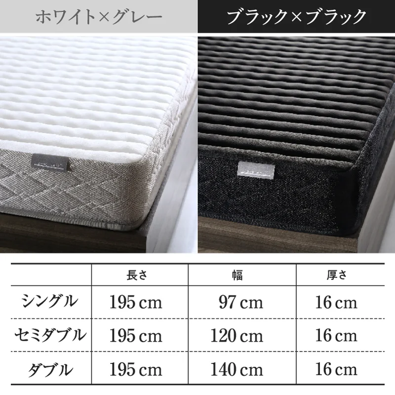 ゾーンコイルマットレス 抗菌防臭 防ダニ　高反発 硬め バランスタイプ  zone-coil シングル