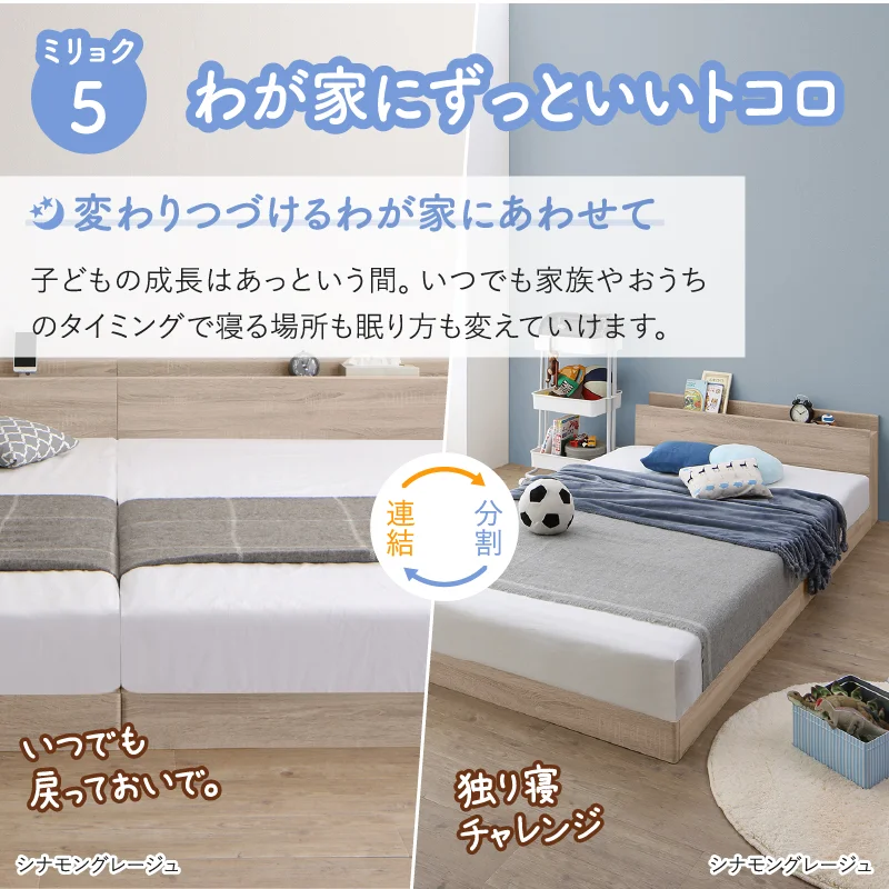 ファミリーベッド ベッドフレームのみ WK200（S＋S）