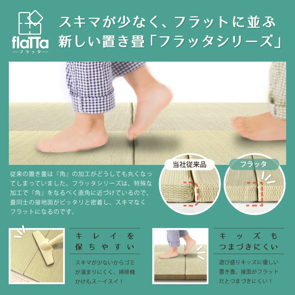 すき間のできにくい置き畳　四季 82×82×1.5cm