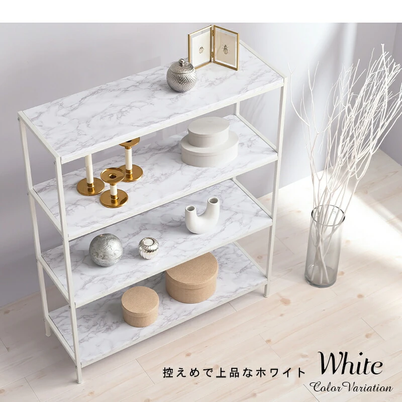オープンラック-大理石調 90×30×109cm