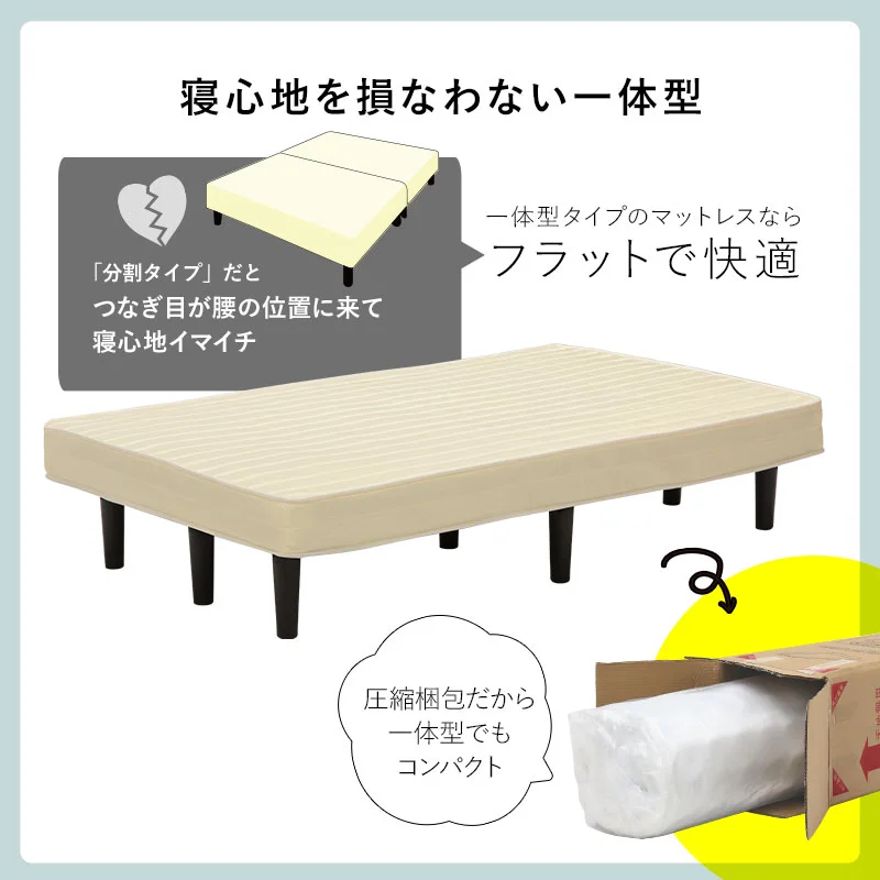 ボンネルコイルマットレスベッド シングル