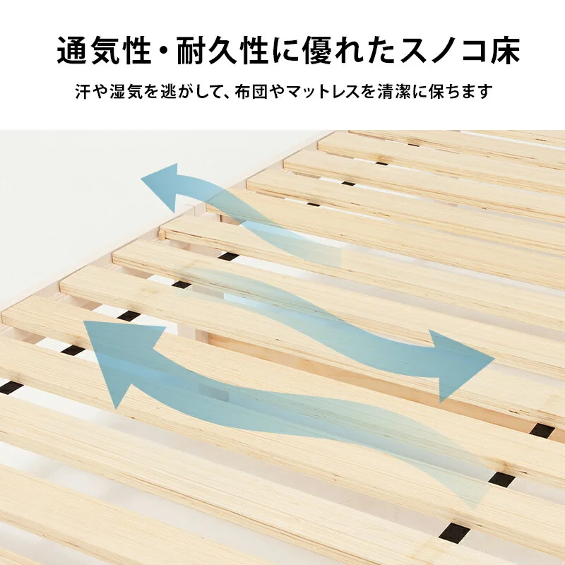 組立簡単 宮付きベッド（シングル）-MB- 100×207.5×65cm
