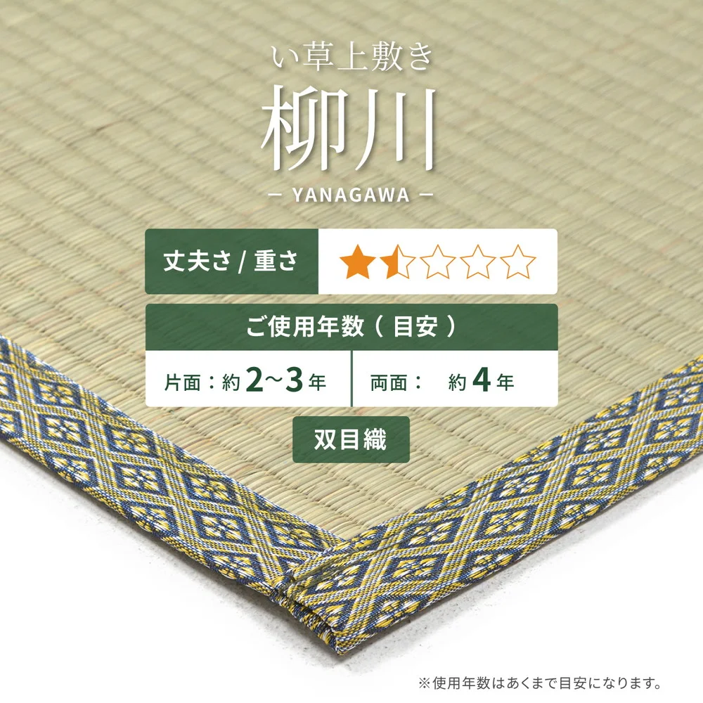 い草カーペット 柳川（やながわ） 江戸間 1帖（87×174）