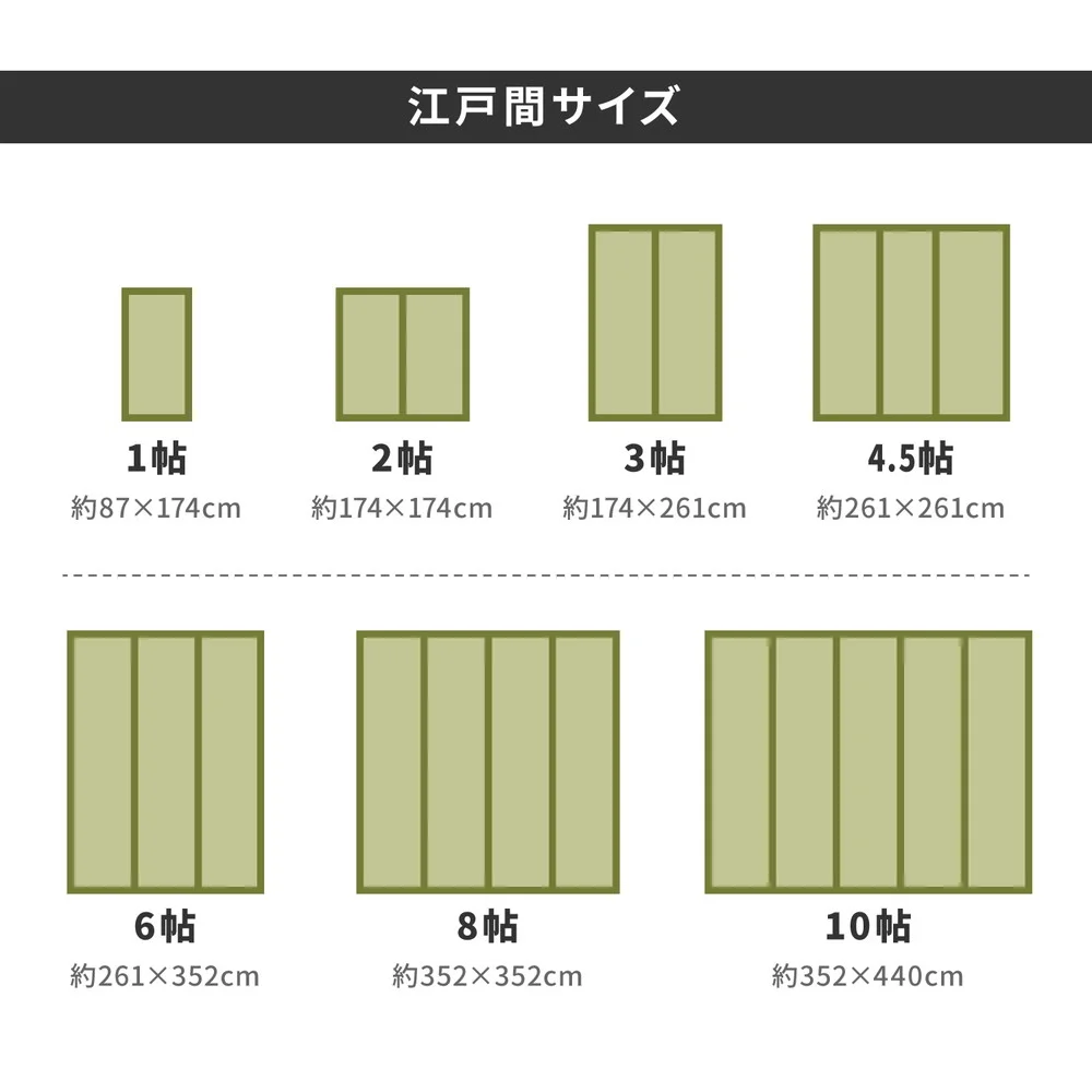 おもてなし い草カーペット 雅(みやび) 江戸間 1畳(87×174)