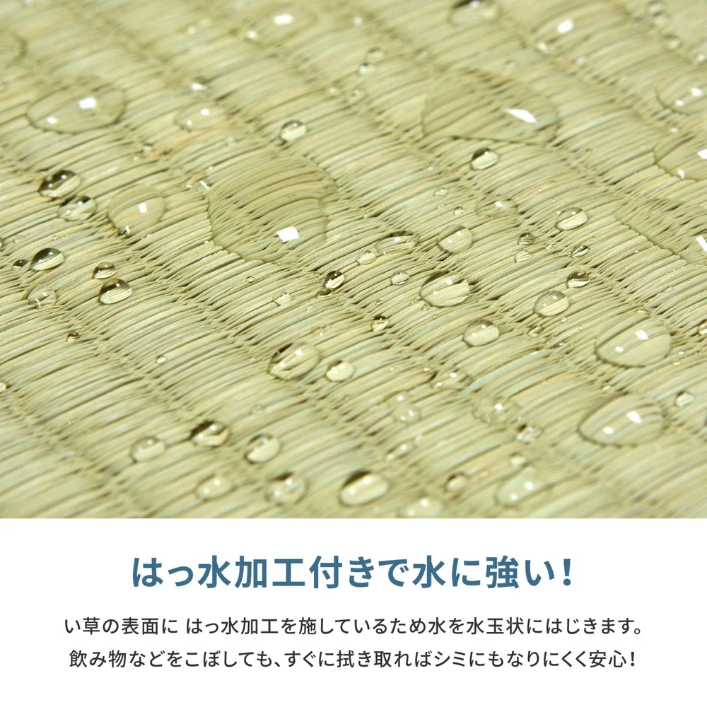 フリーカット裏付き い草カーペット みすず 江戸間 2帖(174×174)