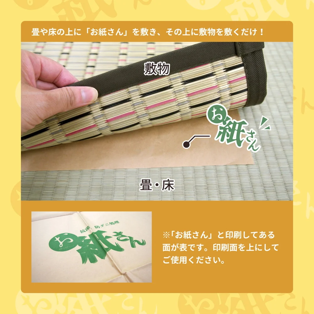抗菌効カビ敷物用保護シート お紙さん 3帖用(101×280×2枚)