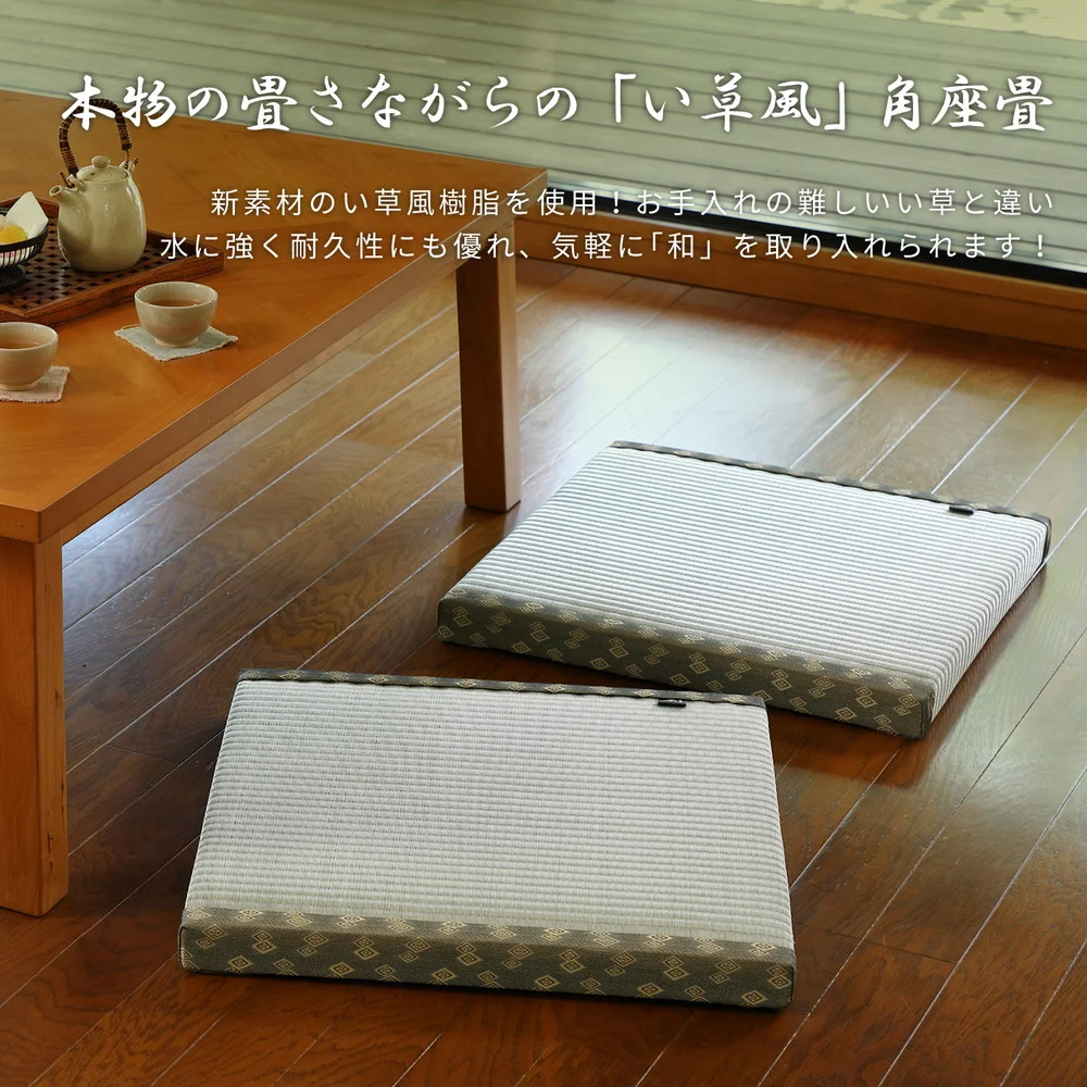 水拭きできる 畳風座布団 祇園 55×55×5cm