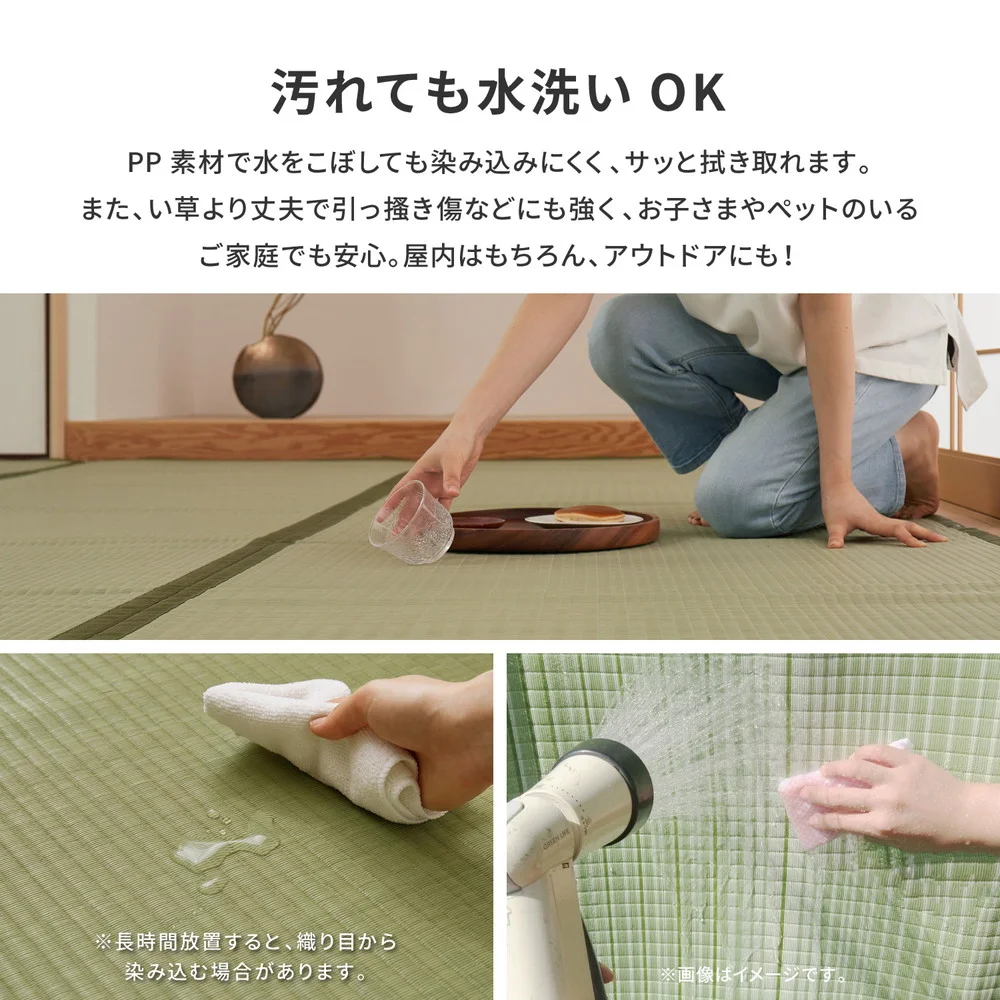 洗えるい草カーペット 四条(しじょう) 江戸間 1畳（87×174）