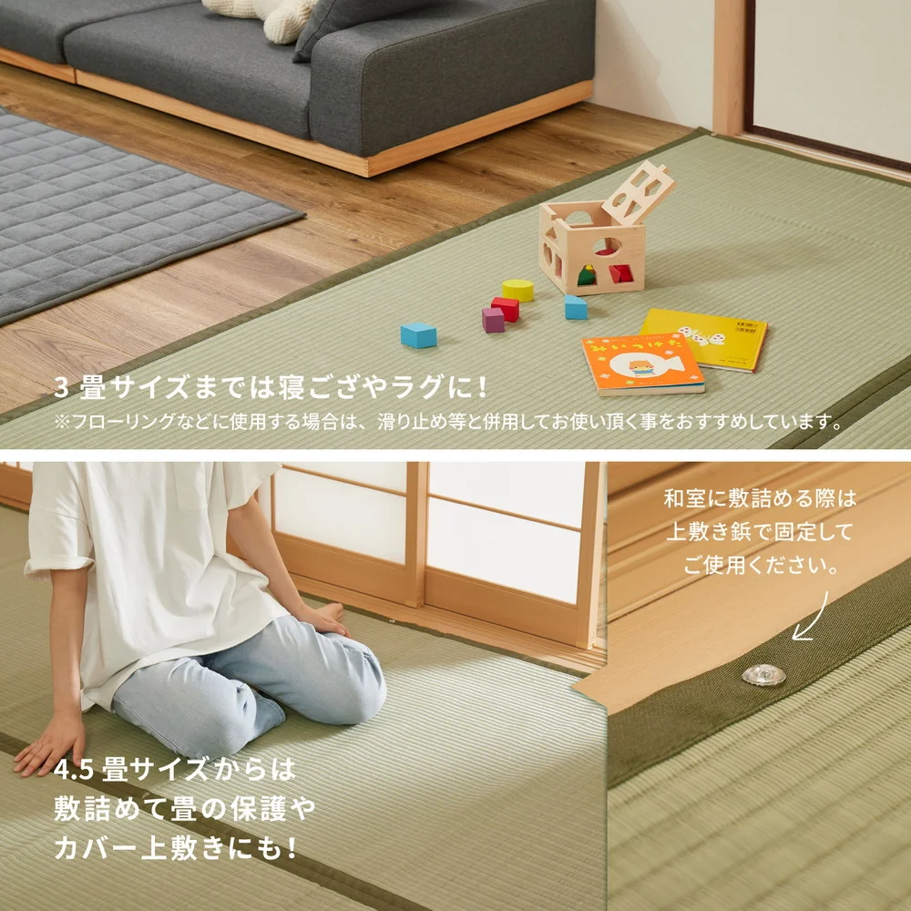 洗えるい草カーペット 四条(しじょう) 江戸間 1畳（87×174）