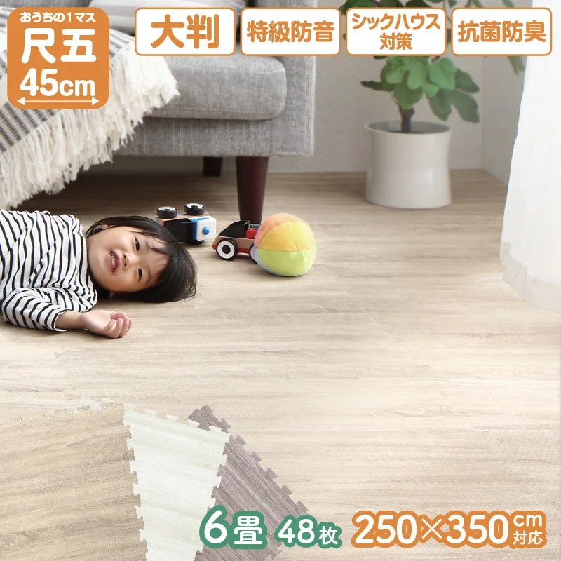 イエ・イロフィット ジョイントマット 45cm角 10mm厚 尺五 12枚 1.5畳
