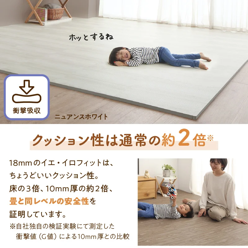 イエ・イロフィット ジョイントマット 45cm角 18mm厚 尺五 25枚 3畳