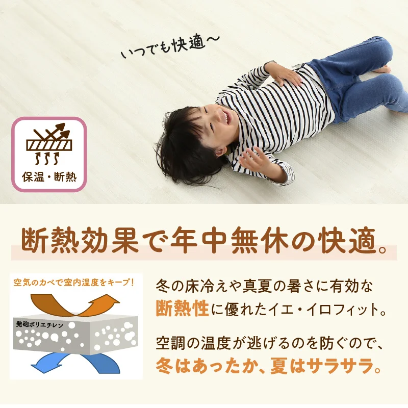 イエ・イロフィット ジョイントマット 45cm角 18mm厚 尺五 25枚 3畳