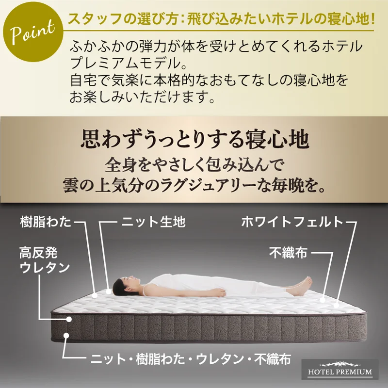 CospaSleep スプリングマットレスシリーズ ベストセラーモデル シングル マットレスカラー ホワイト
