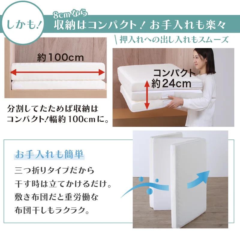 新・ファミリーマットレス 8cm ワイドK300